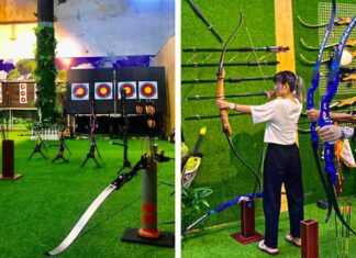 Bắn cung cho trẻ em: chương trình giáo dục trải nghiệm Trẻ em trải nghiệm bắn cung an toàn với dụng cụ đầu mút xốp