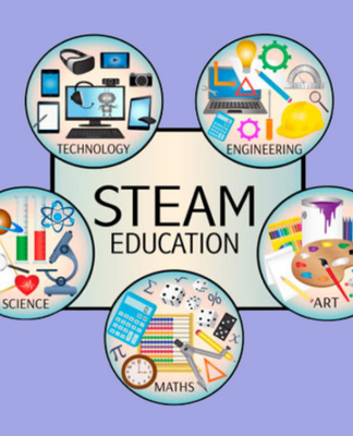 Trẻ em tham gia hoạt động STEAM với đồ chơi lắp ráp và robot